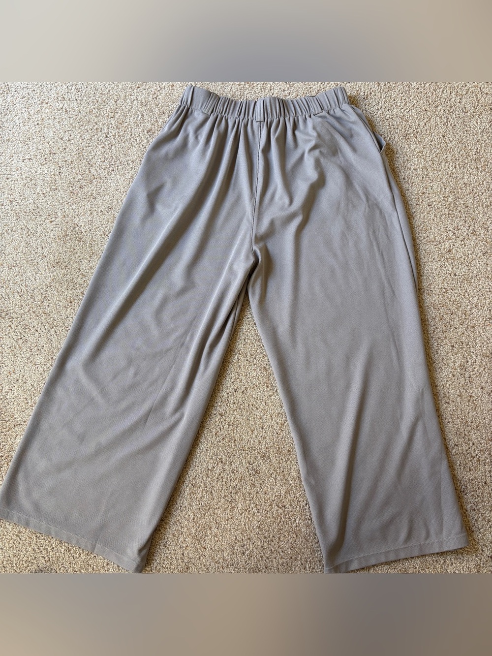 Halara Flex High Waisted Waffle Wide Leg Work Pants Grey M 8-10 - Picture 4 of 5